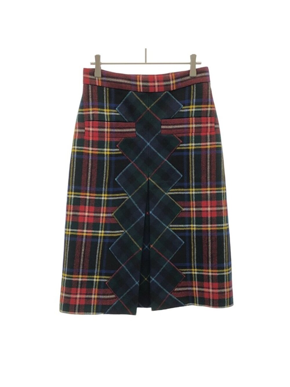 Gucci Wool Check Skirt Mix 38